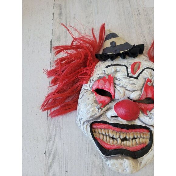 Halloween rubber face mask clown scary Joker costume - Picture 3 of 10